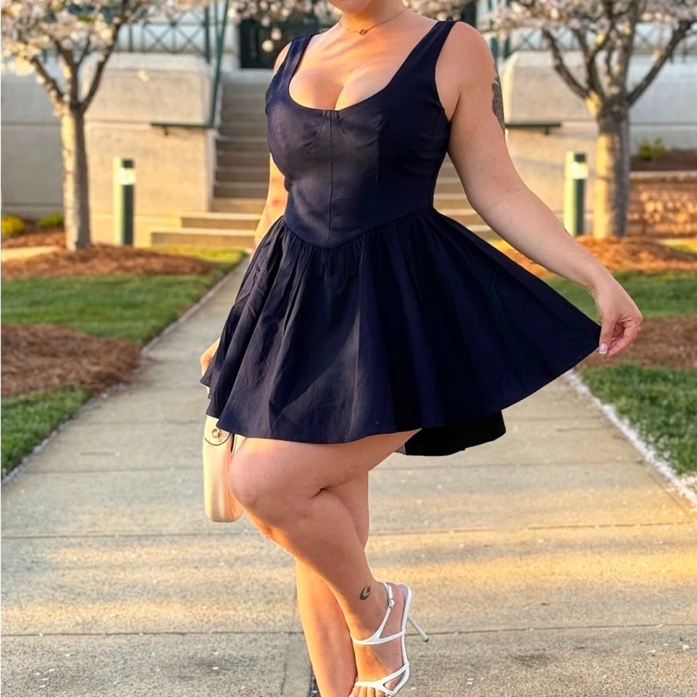 Elegant Navy Blue Dress